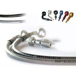 SPEEBRAKES Front Brake Hoses Stainless Steel/Titanium Banjo Yamaha YZF-R1