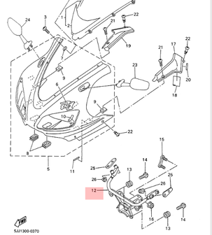 Topkuip frame Yamaha R1 00-01 (aftermarket)