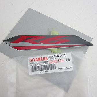 Yamaha YZF R6 13S 2008 Graphite Sticker &quot;R6&quot; op zijkuip links