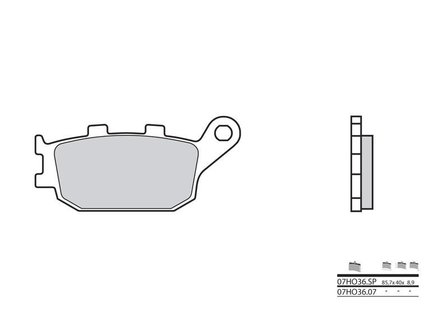 BREMBO Remblokken 07HO36SP gesinterd metaal