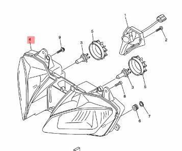 Yamaha YZF-R6 koplamp 13S-84303-00-00