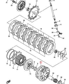 PRIMARY DRIVEN GEAR COMP.( koppelingskorf)