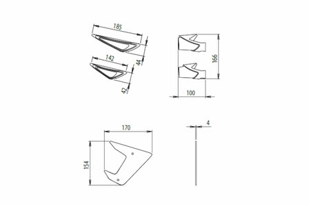 PUIG Side Spoiler Downforce Naked voor de Yamaha MT-07 &#039;21-