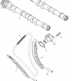 Nokkenas kettingspanner Yamaha R1 2CR-12210-00