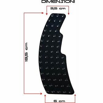 Racing grip stickers zwart set van 2 for Yamaha YZF-R1