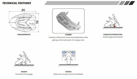 Sliders Puig model R19 diverse Yamaha MT-09 modellen