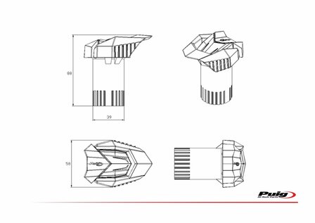 Sliders Puig model R19 diverse Yamaha MT-09 modellen