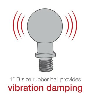 RAM&reg; Bal Adapter met M10-1.25 Gegoten Post