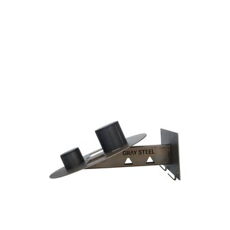 Gray steel X5 helmet &amp; gear wall mount Gun Metal