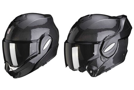 SCORPION EXO-TECH EVO CARBON SOLID Flip Back Helm