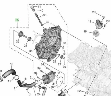Yamaha CP2 Waterpomp met Blokdeksel set BLW-12420-00