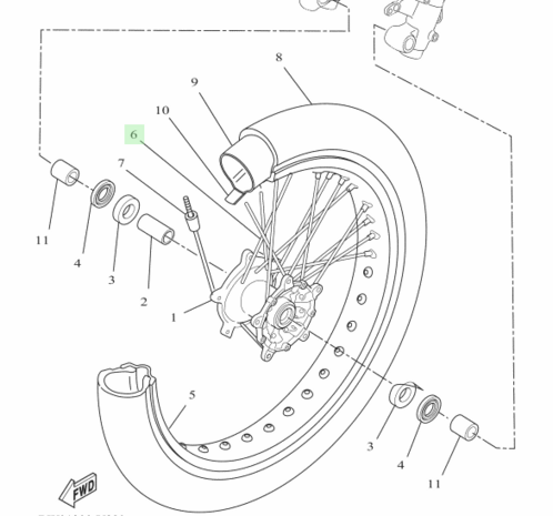 Spaken set voorwiel Tenere 700 Origineel BW3-F5104-00