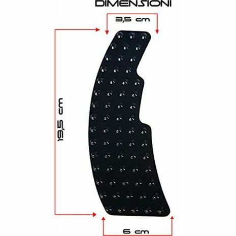 Racing grip stickers zwart set van 2 for Yamaha YZF-R1
