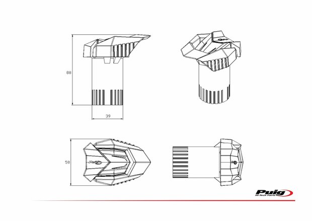 Sliders Puig model R19 diverse Yamaha MT-09 modellen