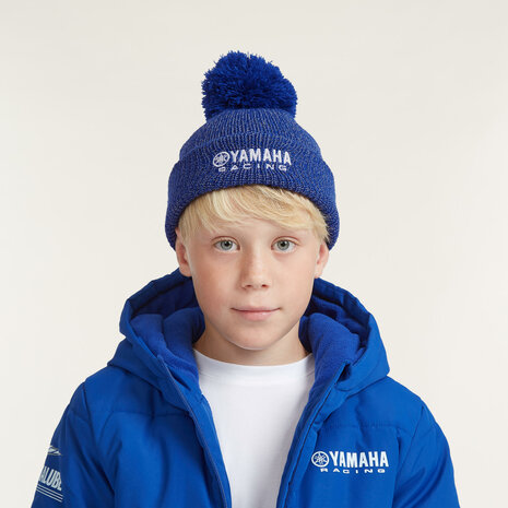 Paddock Blue Essentials Pompom muts voor kinderen