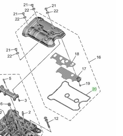 Kleppendeksel pakking CP2 1WS-11193-01