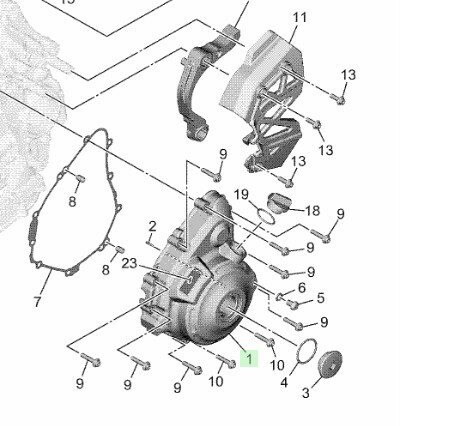 Yamaha CP2 Blokdeksel Links Dynamo BLW-15411-00