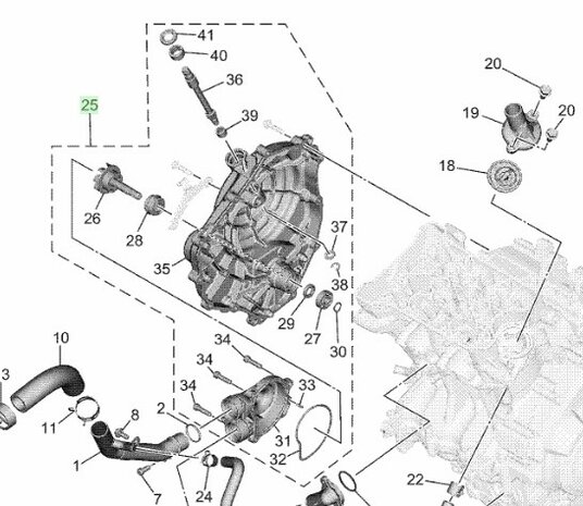 Yamaha CP2 Waterpomp met Blokdeksel set BLW-12420-00