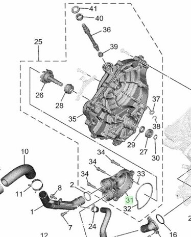 Waterpomp Cover CP2 1WS-12422-10