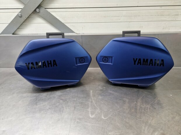 Yamaha City zijkoffer set 20 liter Mat Blauw