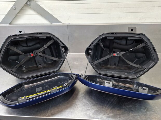Yamaha City zijkoffer set 20 liter Mat Blauw
