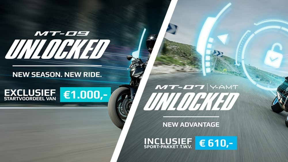 MT09, MT09 Y-AMT en MT07 Y-AMT actie