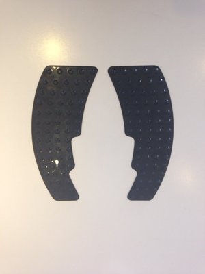 Racing grip stickers zwart set van 2 for Yamaha YZF-R1