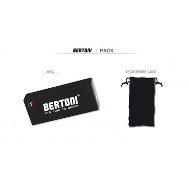 Bertoni zwarte motorbril smoke glas (antifog)