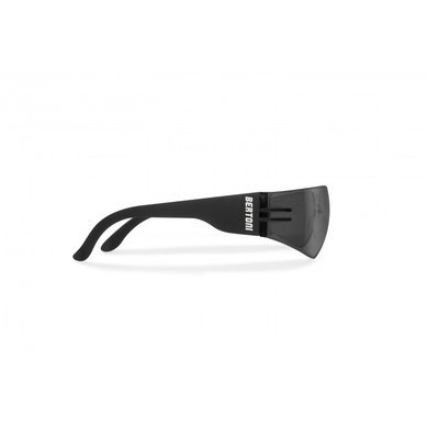 Bertoni zwarte motorbril smoke glas (antifog) AF151C