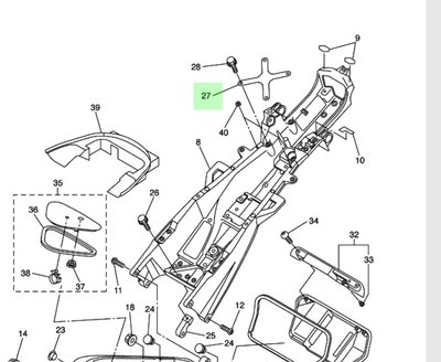 Yamaha YZF R1 5VY verstevigingskruis