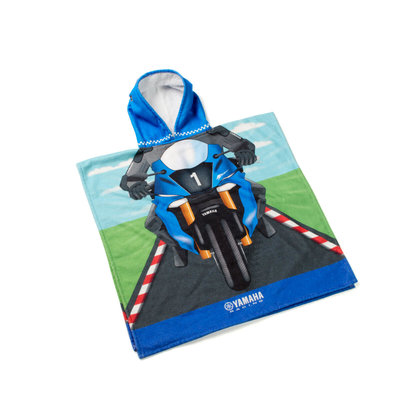 Yamaha kinder Ponchohanddoek voor kinderen geïnspireerd op Yamaha Racing-rijders