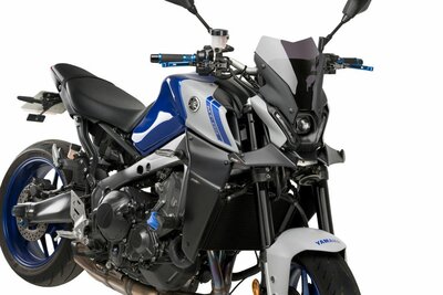 PUIG Naked Front Spoiler mat zwart voor Yamaha MT-09 '21-23