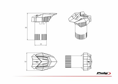 Sliders Puig model R19 diverse Yamaha MT-09 modellen