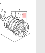 Yamaha YZF R1 achterste koppelingsplaat