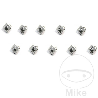 Snelsluiter Set 19mm D-Ring Zilver