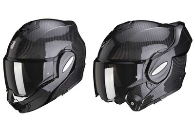 SCORPION EXO-TECH EVO CARBON SOLID Flip Back Helm