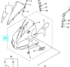 Yamaha YZF R1 5PW topkuip Silver S3