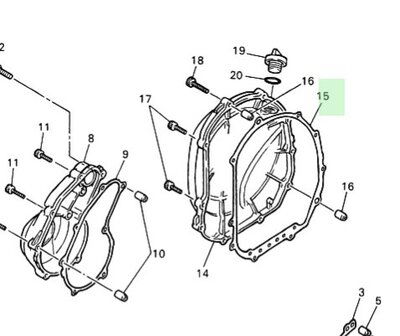 Yamaha pakking koppelingsdeksel 4TV-15462-00