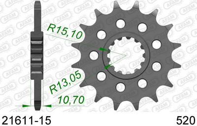 AFAM Kettingset Yamaha Tenere 700 Goudkleurig - 520